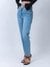 Blue Washed Mid-Rise Full Length Jeans