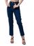 Blue Solid Mid-Rise Full Length Jeans