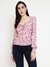 Multi-Color Printed Sweatheart Neck Full Sleeves Top