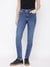 Guess Women's Blue Washed Mid-Rise Skinny Fit Jeans