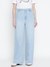Women Light Blue Solid Loose Fit Jeans
