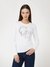 Guess Pure White Crew Neck Embellished T-Shirt