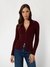 Guess Women Ribbed High Neck Long Sleeves Cardigan