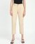 Women's Beige Cotton Solid Slim Fit Trouser