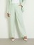 Creme De Menthe Multi Solid High Rise Eliane Pant