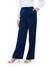 Blue Polyester Blend Solid Regular Fit Trouser