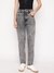 Grey Solid Relaxed Fit Mom Jeans