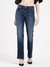 Cotton Blend Mid Rise Bootcut Jeans