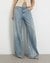 Women's Blue Cotton Solid Relaxed Fit Jeans