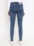 Guess Women Blue Washed High-Rise Full Length Jeans