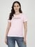 Low Key Pink Printed Round Neck Short Sleeves T-Shirt