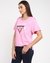 Women's Pink Cotton Logo Boxy Fit Half Sleeves T-shirt