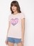 Low Key Pink Printed Round Neck Short Sleeves T-Shirt