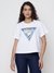 Mid Organic Stream Pure White Brand Logo Round Neck Boxy Fit T-Shirt