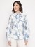 White Floral Spread Collar Equity Shirt