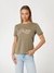 Mossy Green Typography Regular Fit T-Shirt