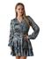 Guess Women Paisley V-Neck Long Sleeves Layered Dress