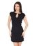 Guess Jet Black Keyhole Solid Dresses