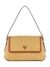 Natural Cognac Basket Weave Desideria Flap Shoulder Bag