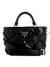 Women Black Textured Zaina Mini Satchel Bag