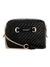 Black Textured Francy Crossbody Bag