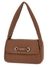 Cognac Basket Weave Francy Flap Shoulder Bag