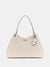 Guess White Multi Textured Mirema Girlfriend Carryall Tote