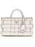 Guess Off White Textured Maylee Girlfriend Satchel Bag