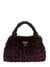 Wine Animal Print Shaida Top Handle Crossbody Bag