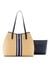 Guess Women Yellow Woven Textured Tote Bag with Inner Bag