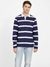 Guess Men Striped Polo Collar Long Sleeves Rugby T-Shirt