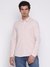 Pink Textured Spread Collar Full Sleeve Shirt