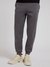 Men Charcoal Solid Mid-Rise Joggers