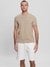Beige Printed Round Neck T-Shirt
