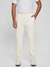 Salt White Solid Mid Rise Daril Straight Pant