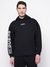 Black Printed Hooded Sweatshirt