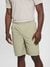 Green Polyester Solid Loose Fit Shorts