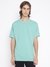 Guess Men's Green Solid Crew Neck Short Sleeves T-Shirt