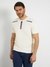 Guess Men Off White Solid Round Neck Short Sleeves T-Shirt