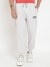 Men Grey Solid Mid-Rise Ankle Length Joggers Style Trackpant