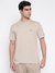 Frah Mid Organic Stream Pasadena Stone Solid Round Neck Regular Fit T-Shirt