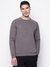 Grey Solid Crew Neck Sweatshirt