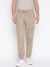 Gotam Organic Cotton French Terry Beige Abstract Mid Rise Regular Fit Cuffed Pants