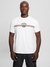Guess Pure White Printed Round Neck Short Sleeves T-Shirt
