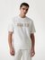 Guess Men's White Embroidered Round Neck Short Sleeves T-Shirt