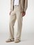 Beige Solid Regular Fit Trousers