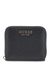 Black Textured Zipper Laurel Small Zip Around Wallet