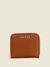 Guess Light Cognac Textured Laurel Small Zip Around Wallet