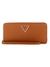 Guess Women Brown Solid Zip Around Wallet with Zip Closure