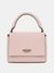Guess Light Rose Textured Fedana Top Handle Flap Satchel Bag